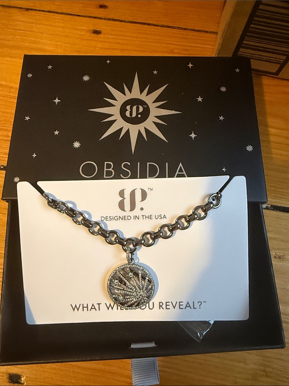 Bomb Party Obsidia Necklace on Hematite